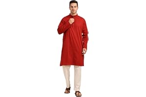 ITOS365 Kurta Herren-Pyjama-Set aus Baumwolle für Herren, ethnische Kleidung und Yoga-Meditations-Outfit, festlich, lässig und täglich