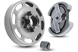 Mtanlo Tambour d'Embrayage (3/8" 6 Dents) Kit pour Husqvarna 435 135 137 140 E-Seris Tronçonneuse Replacement Part 578257101 5778745-01 Tambour d'Embrayage avec Roulement à Aiguilles