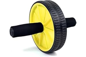 OcioDual Rueda Abdominal, Rodillo para Abdominales con Mango, Roller Gimnasio en Casa, Rodillo Abdominal, AB Wheel