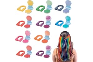 deegbbyi 10 Pezzi Gessetti Colorati Capelli, Gessi Capellis Colorati, Gessetti per Capelli Colori Temporanei, Lavabili Non Tossici per Bambini, per Festa Compleanno Capodanno Cosplay Fai Te, Halloween