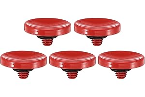PATIKIL Kamera-Auslöserknopf, 5er Pack weicher Auslöserknopf aus reinem Kupfer, konkav, geeignet für DSLR/SLR-Kameras, rot