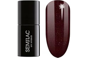Semilac UV Nagellack Hybrid 393 Sparkling Black Cherry 7ml Kollektion Love is in the nails
