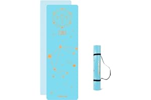 TOPLUS Yoga Mat Non Slip Exercise & Pilates mat, Yoga Fitness Mat with Asana Line, TPE Gymnastics Mat with Carry Handle Strap