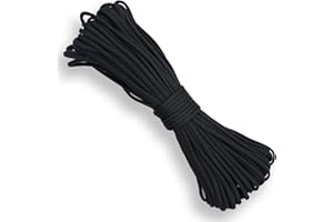 JJHXM 31m*4mm Paracord,Paracord Schnüre Seil 7 Kern-Strängen,bushcraft ausrüstung,Allzweckseil 7 Innenstränge,Seil für Survival,für Survival Camping 102ft(Schwarz)