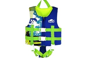 IvyH Gilet da Nuoto Bambini, Giubbotto da Nuoto Neoprene Assistenza al Nuoto Giubbotto Galleggiante per Ragazzo Ragazze Estivo per Sport Acquatici