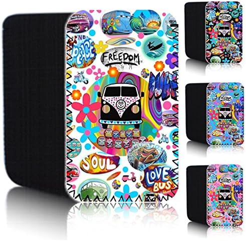 'RETRO CAMPERVAN' (S) Neoprene Case for NOKIA X / X+ / X7 / X2-01 - Shock and Water Resistant Rubber Pouch Cover Protector - Fast Ship - UK (White)
