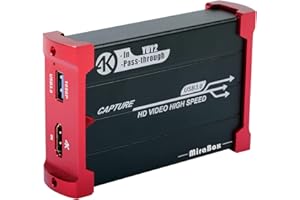 MiraBox USB 3.0 HDMI Game Capture Karte 4K Portable HD Video Recorder Gerät Live Streaming für Windows Linux System Superior Low Latency Technologie