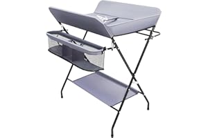 Donened - Folding Baby Changing Table, Baby Changing Unit with Storage, Portable Adjustable Changing Tables, Infant Care Station for Changing Clothes and Diapers, max Load 25kg