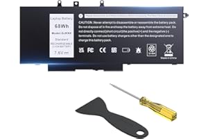 OiLLvi 68WH GJKNX Battery Replacement for Dell Latitude 5480 5580 5280 5288 5488 5590 5591 5490 5491 5495 E5480 E5580 E5490 E5590 Precision 15 3520 3530 Series GD1JP DY9NT 5YHR4 451-BBZG 7.6V 4-Cell