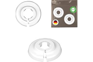FUX 2 stycken individuella rosetter för uppvärmningsrör | Täcker rörstegen, ren finish bredvid kylaren, verktygslös montering