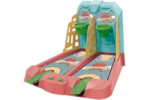 LICHENGTAI Jouet de Jeu de Basket-Ball de Bureau, Table Basketball Jeu De Bureau Doigt Jeu De Tir pour Enfants Enfants Adultes en Famille Amusant, Jeu de Jouets de Catapulte pour Enfants, Rouge