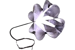 wiiAiloo Speed Resistance Training Parachute Sprint Parachutes Equipment Sprint Parachutes Resistance Training Tool for Kids Teenager Adult (black)