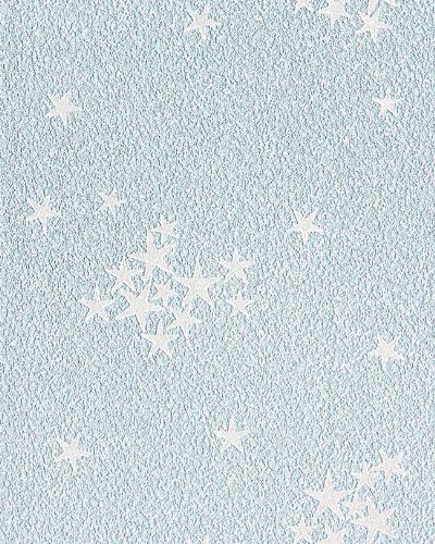 Kindertapete Sternentapete EDEM 533-32 Decken Wand Tapete Blau leuchtende Sterne