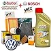 Produktbild Inspektionskit Öl Castrol EDGE 5 W30 5LT 4 Filter verschiedenen von denen 2 Filter Wix, Kraftstofffilter BOSCH und Innenraumfilter siaria (WL7296, 14570700007 oder 1457070013, WA6781, V3683)
