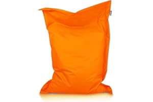 ‎BUBIBAG BuBiBag XXL Sitzsack, Outdoor Sitzsäcke für Kinder und Erwachsene, Bodenkissen Beanbag Fatboy wetterfest (Orange 160x145cm)