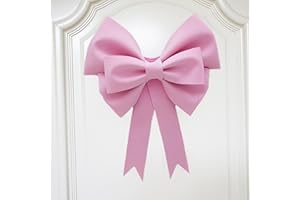 Gleemix Große Rosa Schleife Geschenk Deko, 30cm DIY Geschenkschleife Rosa Groß Schleife Autoschleife Geschenkschleife, für Hochzeit Party Auto Valentinstag Weihnachten Geschenk, Selbst Zusammengebaut