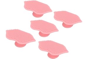 TMISHION Silikon Peeling Bürste Lippen, Silikon Peeling Lippenbürsten, 5 Stück Flexional Silikon Peeling Mit Saugnapf, Weiches Und Flexibles Lippenpeeling, Tiefes Peeling Bürstenwerkzeug