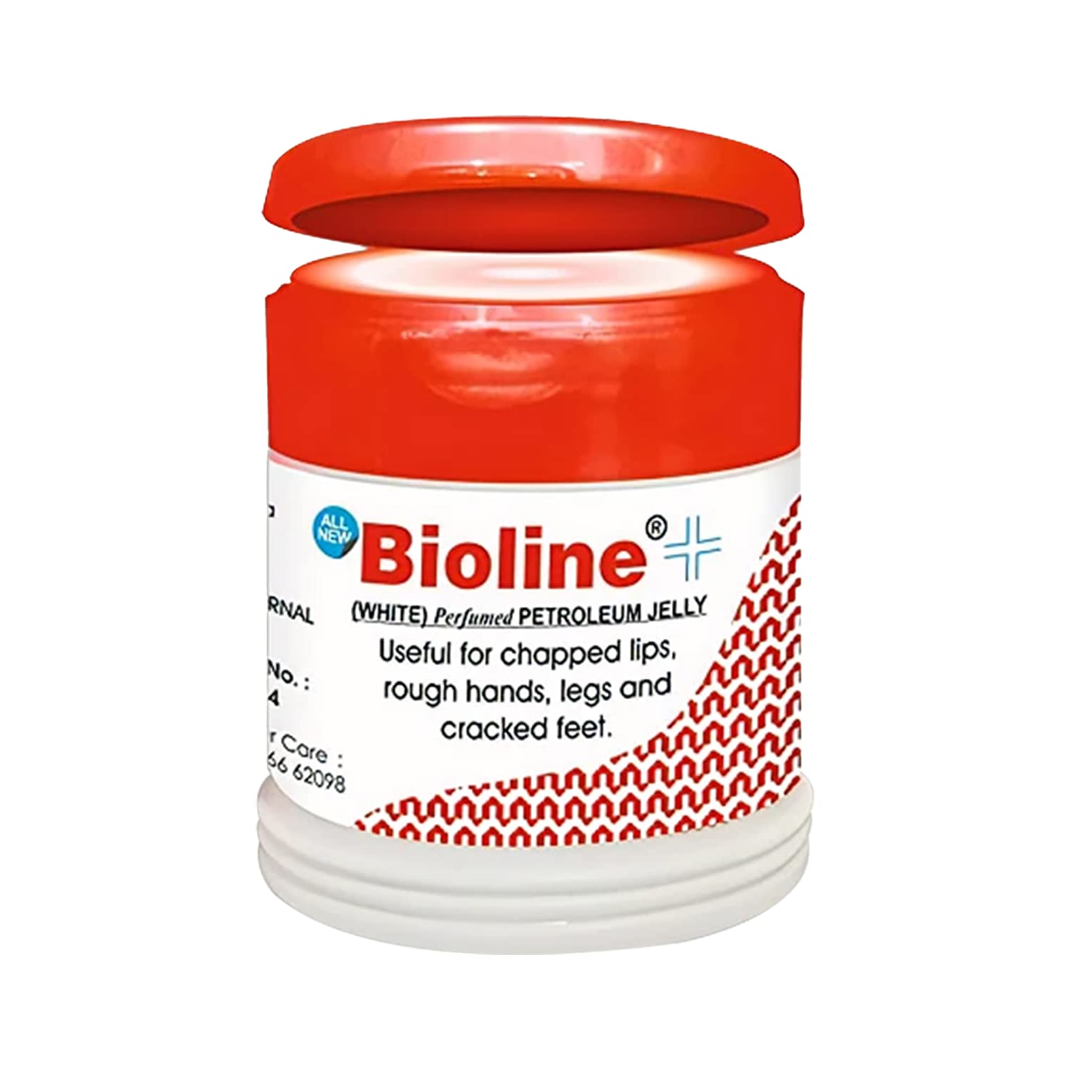 Bioline White Perfumed Petroleum Jelly, Moisturizing & Soothing Cream For Chapped Lips, Rough Hands, Legs & Cracked Feet - (2