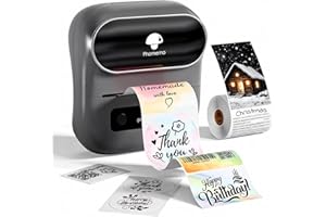 Phomemo M220 Bluetooth Label Printer, Thermal Label Printer Machine, Self-Adhesive Labelling Device, Labelling Device for Barcode, Retail, Office, Compatible with Phones and PC System