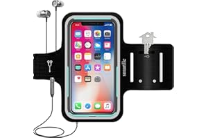 smartlle Sports Armband Arm Mobile Phone Holder Jogging Mobile Phone Running Armband for iPhone 13 12 11 Pro/XR/SE/XS/8/7/6/6s, Samsung Galaxy S22 21/A/Note, Xiaomi, LG, Google, Huawei, Running Gym