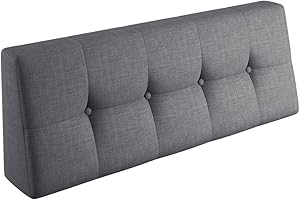 sunnypillow Palettenkissen Palettenauflage Palettenpolster Palettensofa Sitzkissen Rückenlehne gesteppt Rückenkissen 120x40x20/10cm Silver