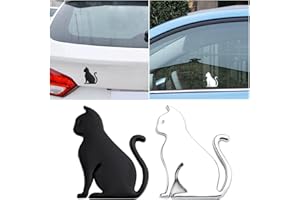JNNJ 2 Piezas Pegatina Coche Decorativa Modelo Gato, Pegatina Coche Aleación Zinc Modelo Gato, Animal 3D De Coches Pegatinas Para El Parachoques, Pegatinas Para El Coche Con De Gato