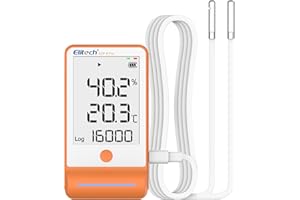 Elitech GSP-6 Registratore Registratore di Dati di Temperatura e Umidità per Catena del Freddo di Refrigerazione TEMP+HUMID