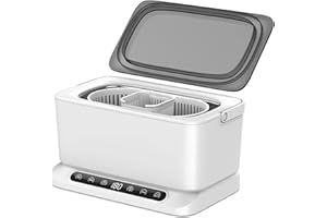SWAREY 2024 Nuovo Pulitore a Ultrasuoni 800ML Pulitore ad Ultrasuoni per gioielli con 2 cestelli e 4 modalità di pulizia 45000Hz Professionale di Grande Capacità per Dentiere Gioielli Occhiali Orologi