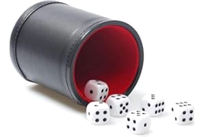 TOPTAN Würfelbecher aus Kunstleder mit Samt innen, leise im Schütteln, für Liars Würfel, Farkle Yahtzee Brettspiele