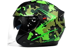 Casco Jet a Doppia Visiera BHR 809 Double | Casco Scooter Omologato ECE | Casco Jet con Sgancio Micrometrico