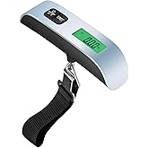 Coverzone Taşınabilir Dijital Bagaj Terazisi &ndash; 50kg / 110lb Kapasiteli, LCD Ekranlı, Sıcaklık G&ouml;stergeli, D&uuml;ş&uuml;k Pil Uyarılı, 