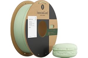 kexcelled PLA Mate Filamento para Impresora 3D 1,75 mm +/- 0,03 mm, Textura de Color Mate, Apto para la Mayoría de Impresoras FDM, Bobina de 1 kg (2,2 lbs), Verde Salvia