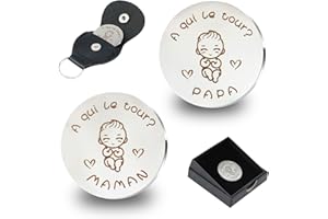 Scettar Cadeau de naissance pour bébé,Cadeau de Baptême, Jeton des Décisions Cadeau Naissance Personnalisé,Cadeau Future Maman,Cadeau de Naissance garcon/fille/jeune maman/futur papa