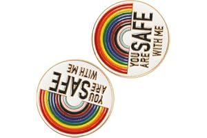 SHERCHPRY 2 St You Are Safe With Me Regnbågsbrocher Enamel Pins för Kläder Väsksmycken Kompakt Bärbar Design Present för Familj