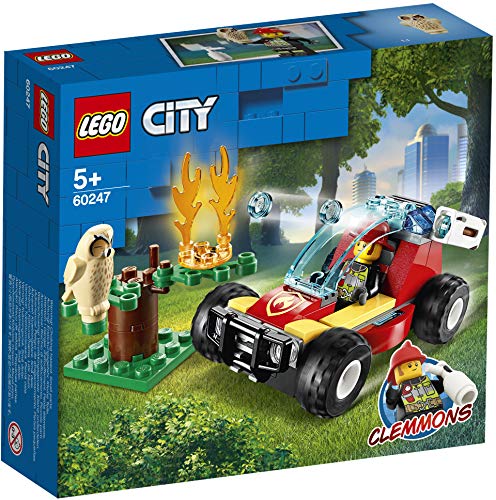 LEGO-City-Fire-Incendio-nella-Foresta-con-Minifigure-di-Clemmons-una-Civetta-Assonnata-e-Accessori-per-Riprodurre-le-Avventure-della-Serie-TV-Set-di-Costruzioni-per-Bambini-5-Anni-60247