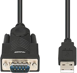 USB to Serial Adapter, USB to RS-232 Male (9-pin) DB9 Serial Cable, Prolific Chipset, Windows 10/8.1/8/7, Mac OS X 10.6 and Above, 1.5M