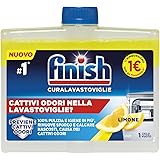 Finish Curalavastoviglie al Limone, Additivo per una Lavastoviglie Pulita dai Residui di Grasso e Calcare, 250ml (confezione 