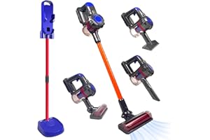 BAYMI Spielzeug Staubsauger 3-in-1 mit echter Saugleistung – Kinder Staubsauger Spielzeug für Haushalt, Montessori Lernspielzeug für Jungen & Mädchen ab 3 4 5 6 Jahren