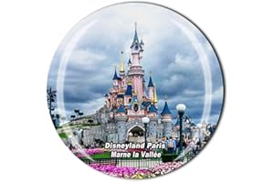 TIMEFLY Aimant de réfrigérateur Disneyland Paris Marne la Vallée France - Cristal - Souvenir touristique - Collection cadeau - Autocollant magnétique pour réfrigérateur