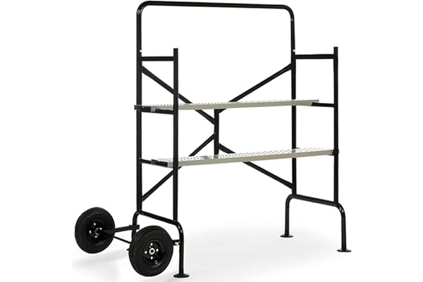Probache - Echafaudage Mobile sur Roues L.140xl.78xH.135 CM avec 2 Plateformes