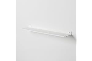 Steelnovo | Ortis, Mensola da Bagno in Metallo Verniciato, Mensola da Parete Portaoggetti, 60x3x14 cm, Colore Bianco, Design Moderno e Minimal, Scaffale da Muro, Porta Accessori, Made in Italy