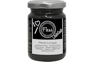 FLEUR DESIGNER'S PAINT | Pittura Effetto Lavagna, 130 ml, F77 Blackboard, Base Acqua, Trasforma Qualsiasi Superficie in una Lavagna su cui Scrivere con il Gesso.