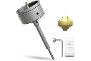 METOTY 110mm Bohrkrone Hohl Lochsäge-dosenbohrer，mit SDS Plus Adapter 220 mm Bohrkrone Steckdose，für Mauerwerk, Ziegel, Beton, Zement, Stein Concrete hole saw