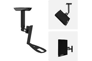 DINGHOSEN Lautsprecher Wandhalterung & Deckenhalterung für Harman Kardon HKTS 16BQ 15BQ 16 15 14 11 Schwenkbar und Neigbar Drehbar Montagehalterung für Harman Kardon HKTS 9 8 7 5 9BQ 11BQ Lautsprecher Halterung
