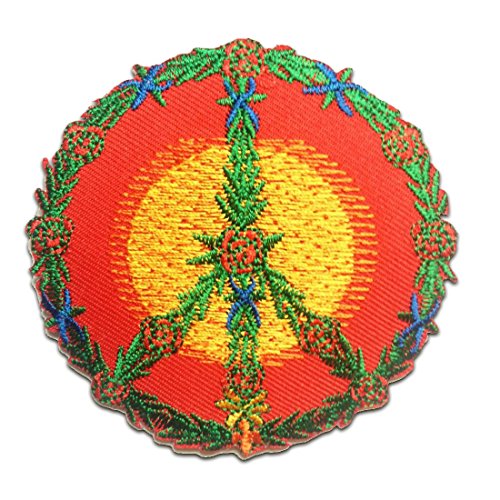 Aufnäher / Bügelbild - Peace Frieden - bunt - Ø7.5 cm -Patch Aufbügler Applikationen zum aufbügeln Applikation Patches Flicken