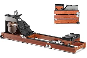 KINGSMITH Rudergerät WR1 - Platzsparendes Rudergerät mit Wasserwiderstand - Einfach zusammenklappen und zuhause verstauen - App-kompatibel - klappbar - LED Display