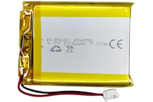 HXJNLDC DC 3,7v 2100 Mah 804050 Batterie au Lithium polymère Rechargeable pour DIY 3.7-5v Produits électroniques avec 2 Fils intégrés de Remplacement de la Batterie et de la lumière LED