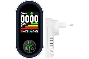 LSENLTY Combined co-Combustible Gas Detector, 4-in-1 air Detector integrating Carbon Monoxide, Flammable Gas, Temperature and Humidity sensors