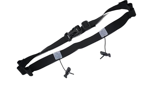 Ceinture Porte-Dossard Réglable avec 6 Boucles de Gel - Idéale pour Maintenir Votre Dossard de Course en Sécurité Lors des Marathons, Triathlons et Événements Sportifs