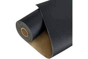 XHT Kunstleder Selbstklebende, 40 x 160 cm Leder Patch Selbstklebend,Wasserdicht, Leder Reparatur Sofas, Sitze, Lederjacken, Ledertasche (Schwarz)